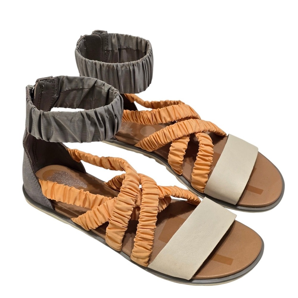 Sorel Roaming Multi Strap Sandals Honest Beige Sunnyside Orange NL4649-061 7.5